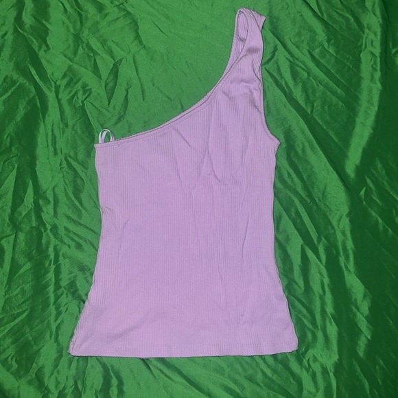Anthropologie Lavender Asymmetrical Tank Top size Medium - Picture 2 of 5